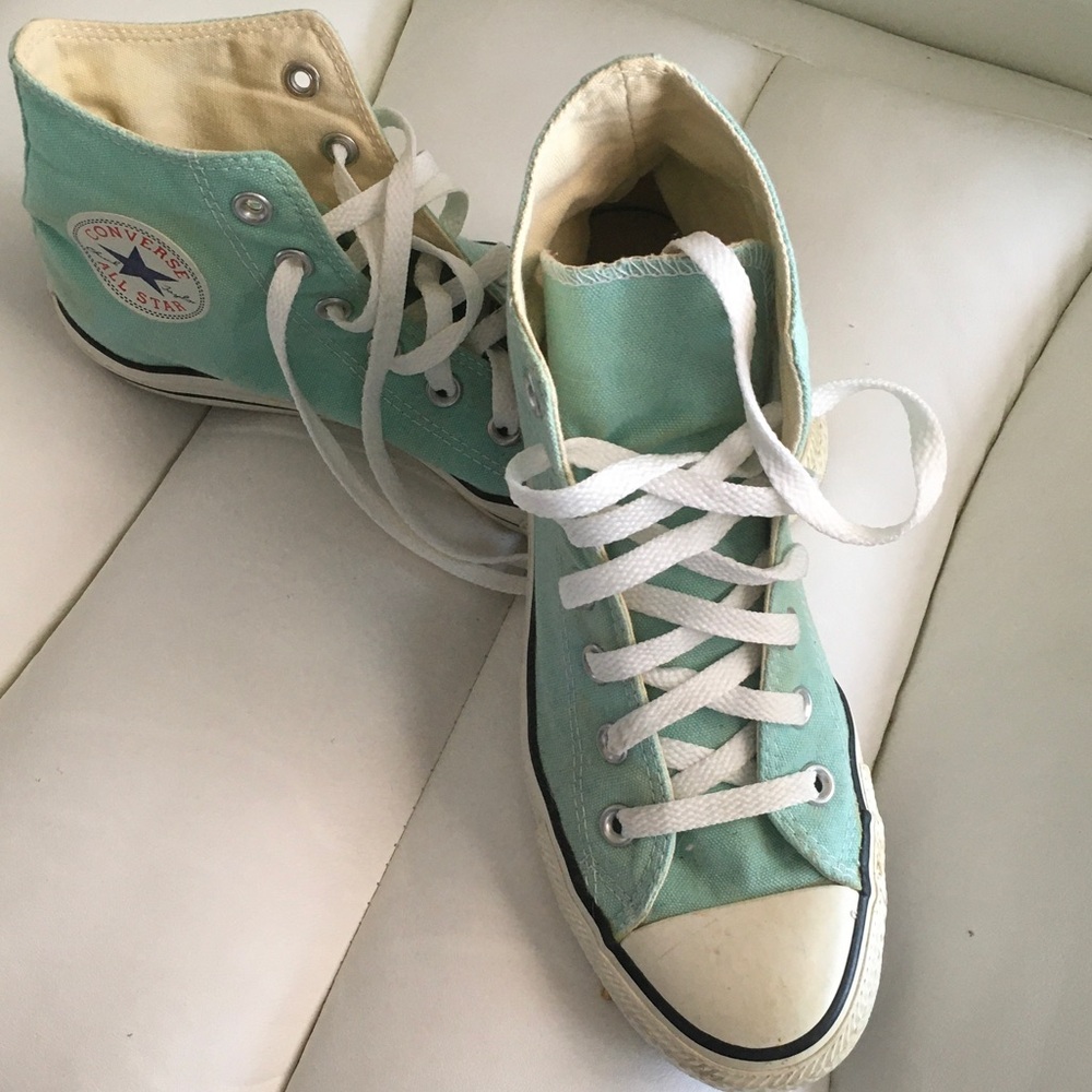 Converse High Top Sneakers in Mint 8